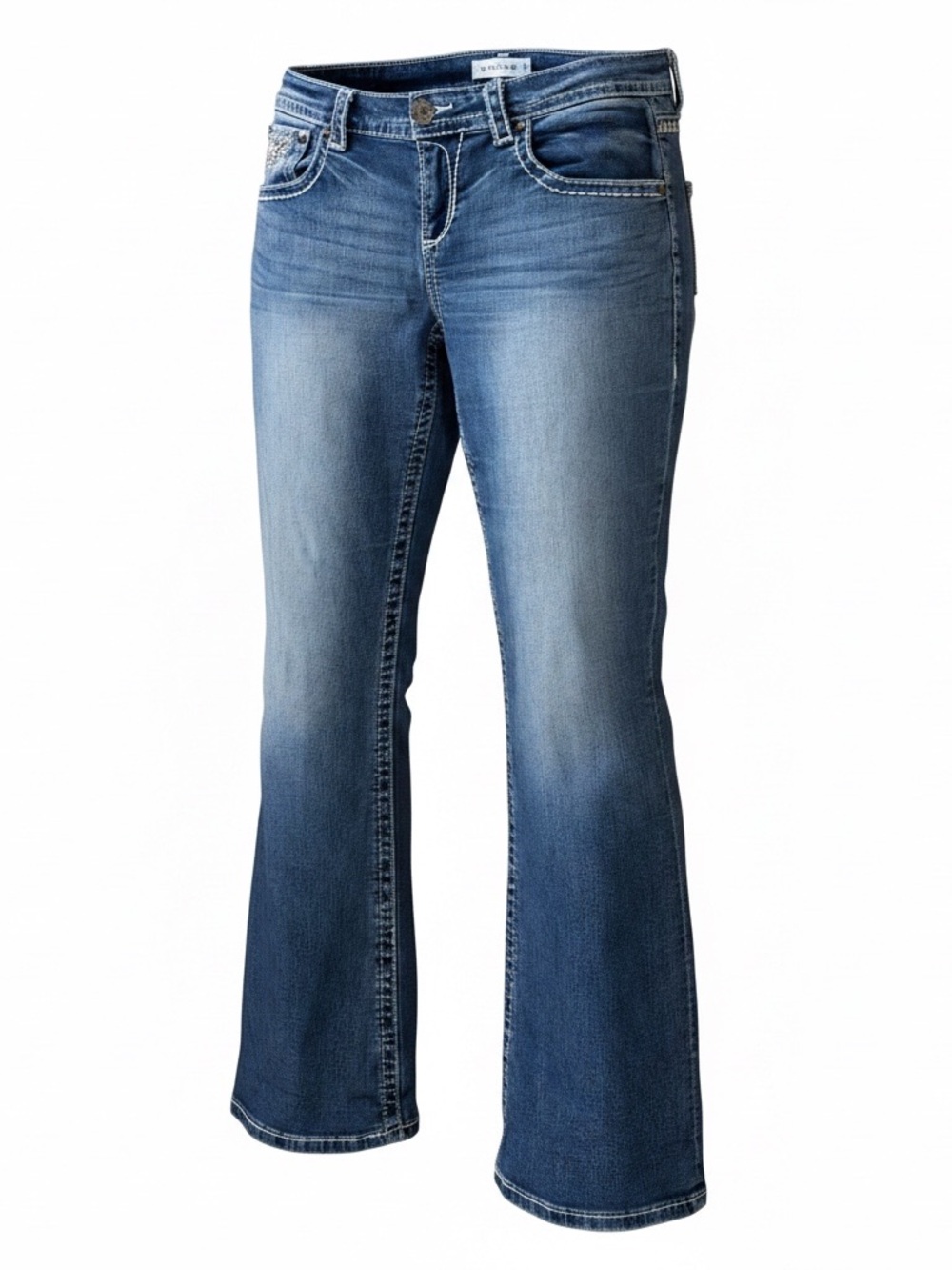 Miss Me Women’s Blue Embroidered Back Pocket Jeans - Picture 2 of 4